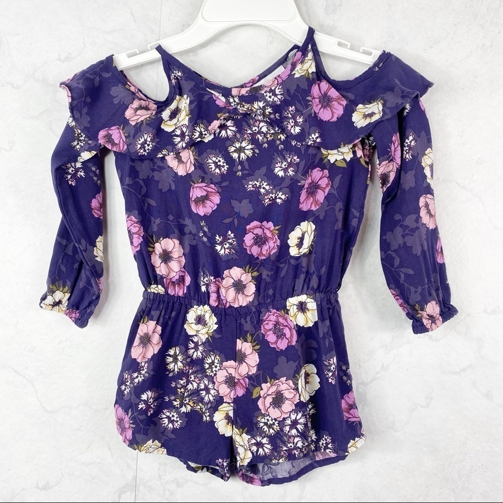 [The Children’s Place] Girls Purple Floral Romper